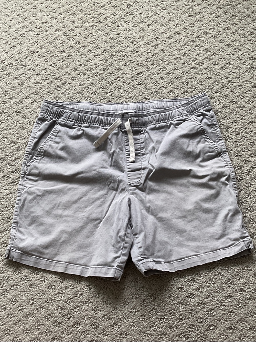 Light Gray Casual Drawstring Shorts 0535
